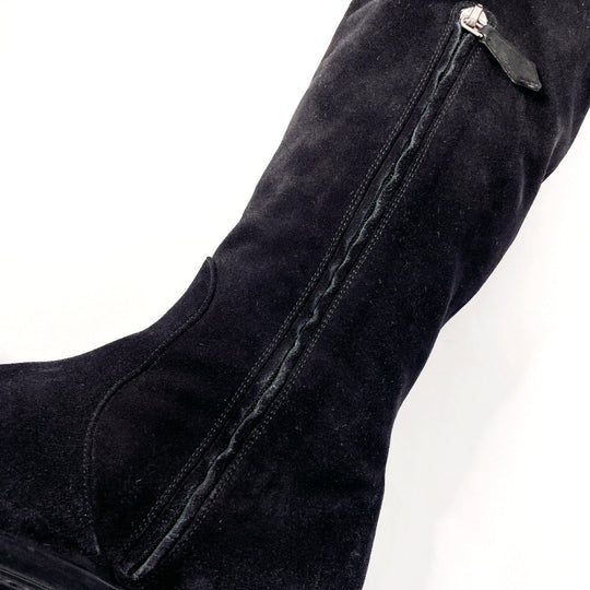 MIUMIU boots Suede black Mouton boots 37 1/2