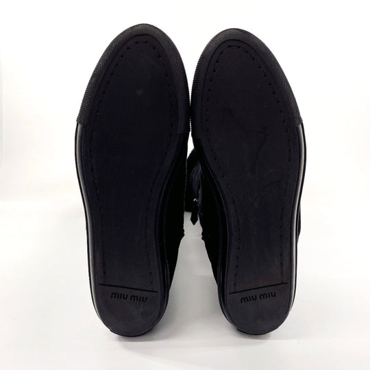 MIUMIU boots Suede black Mouton boots 37 1/2