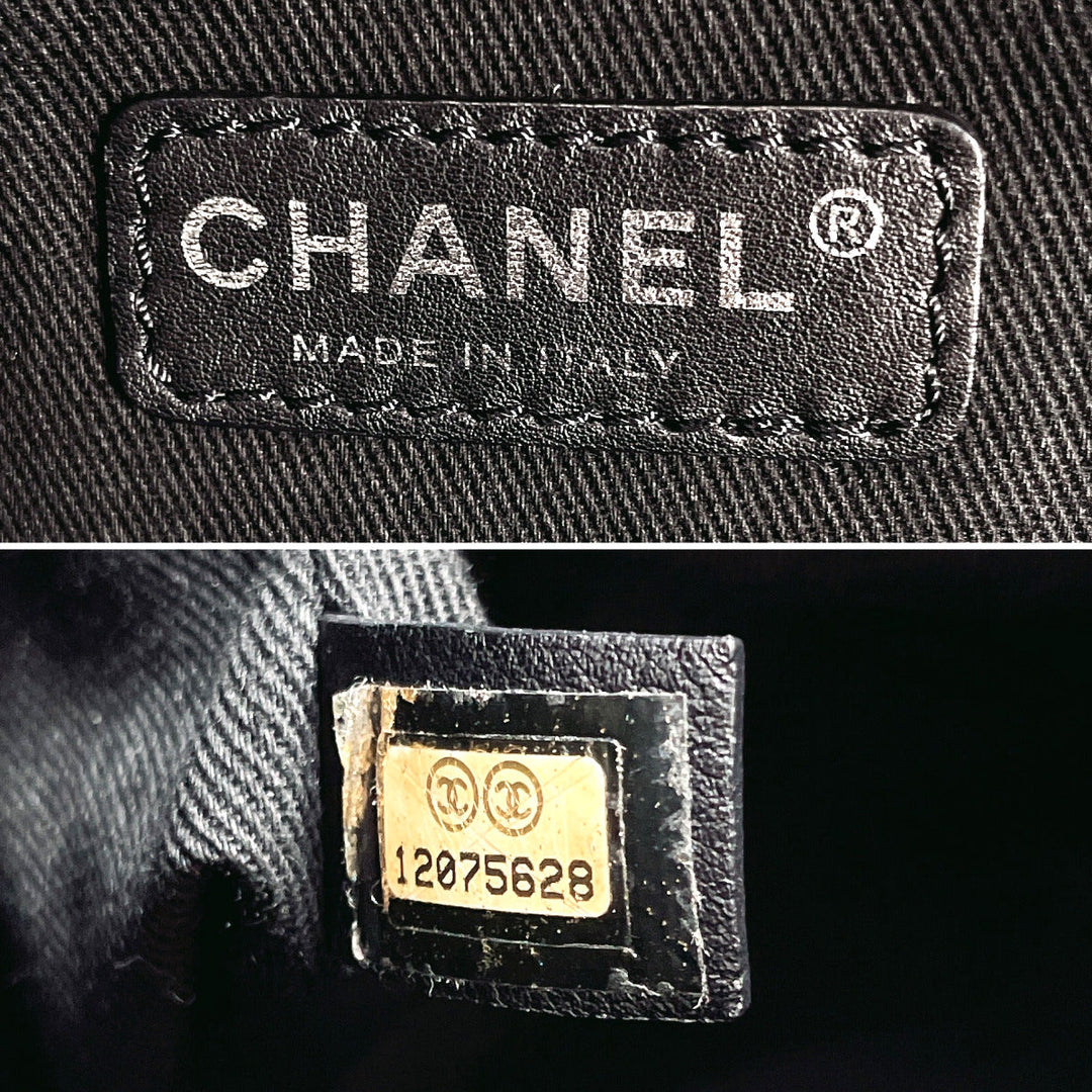 CHANEL Handbag Matt caviar skin black COCO Mark Matrasse
