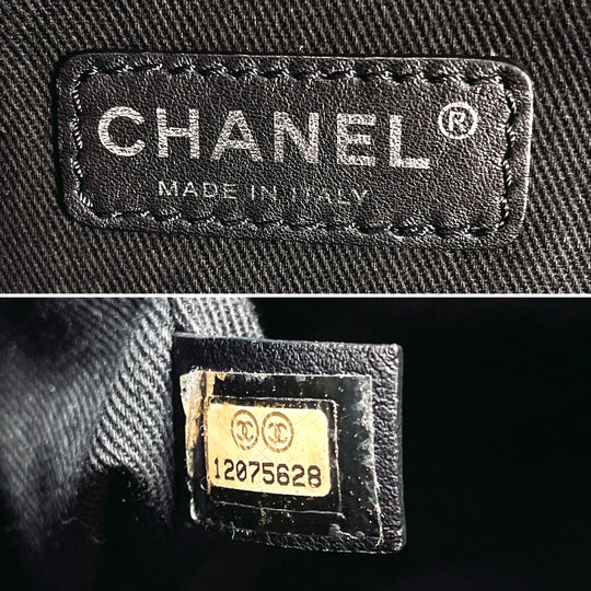 CHANEL Handbag Matt caviar skin black COCO Mark Matrasse
