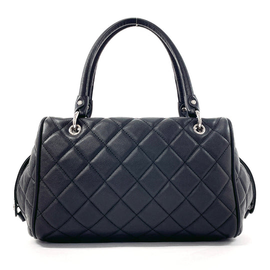 CHANEL Handbag Matt caviar skin black COCO Mark Matrasse