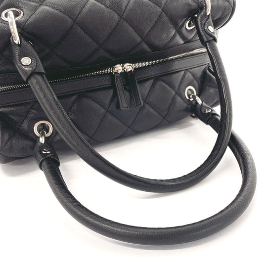 CHANEL Handbag Matt caviar skin black COCO Mark Matrasse