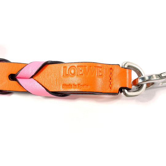 LOEWE Shoulder strap 112 30 S95 leather pink braided bag strap