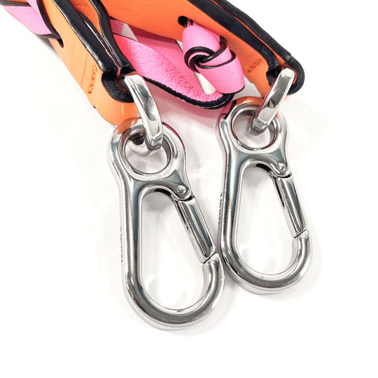LOEWE Shoulder strap 112 30 S95 leather pink braided bag strap