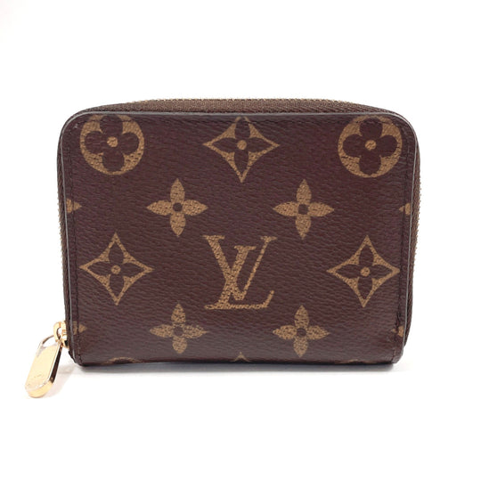 LOUIS VUITTON Coin case M60067 Monogram canvas Brown Zippy coin purse unisex Used Authentic