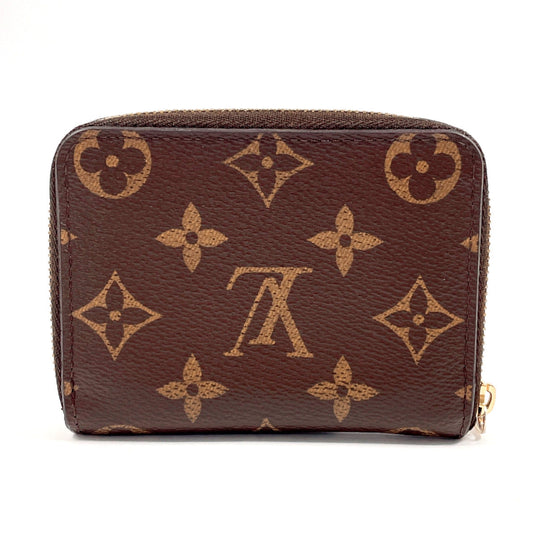 LOUIS VUITTON Coin case M60067 Monogram canvas Brown Zippy coin purse unisex Used Authentic