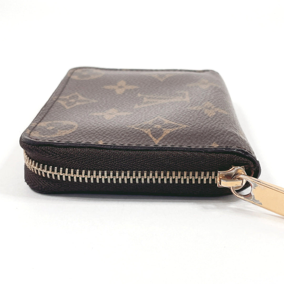 LOUIS VUITTON Coin case M60067 Monogram canvas Brown Zippy coin purse unisex Used Authentic