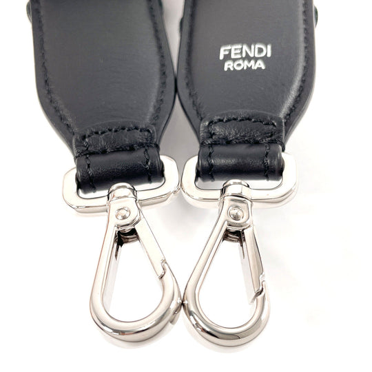 FENDI Shoulder strap leather black flour Strap you