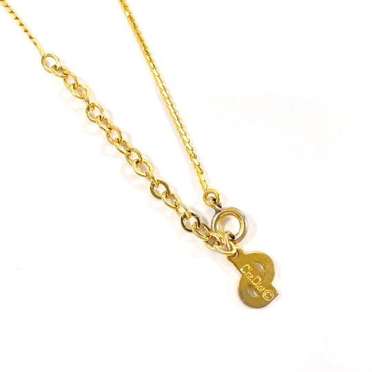 Christian Dior Necklace Metal, Rhinestone gold
