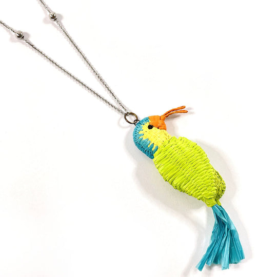 PRADA Necklace Silver925, Raffia Silver Bird motif