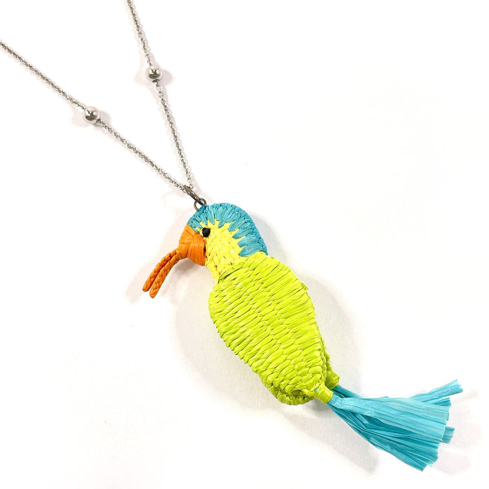 PRADA Necklace Silver925, Raffia Silver Bird motif