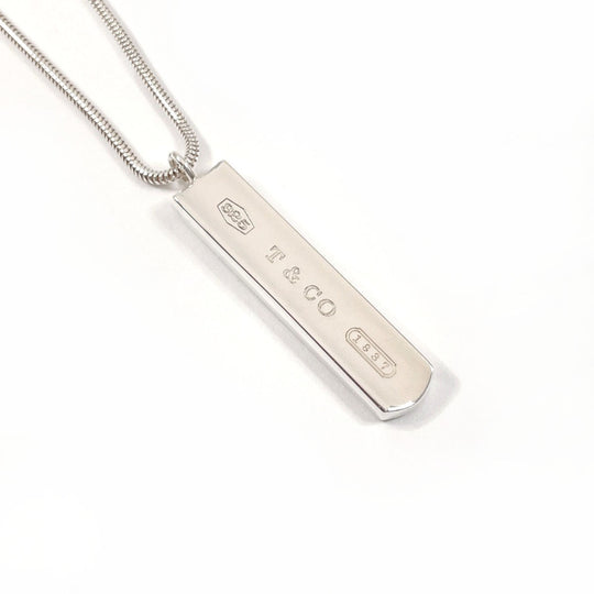 TIFFANY&Co. Necklace Silver925 Silver Bar Pendant 1837