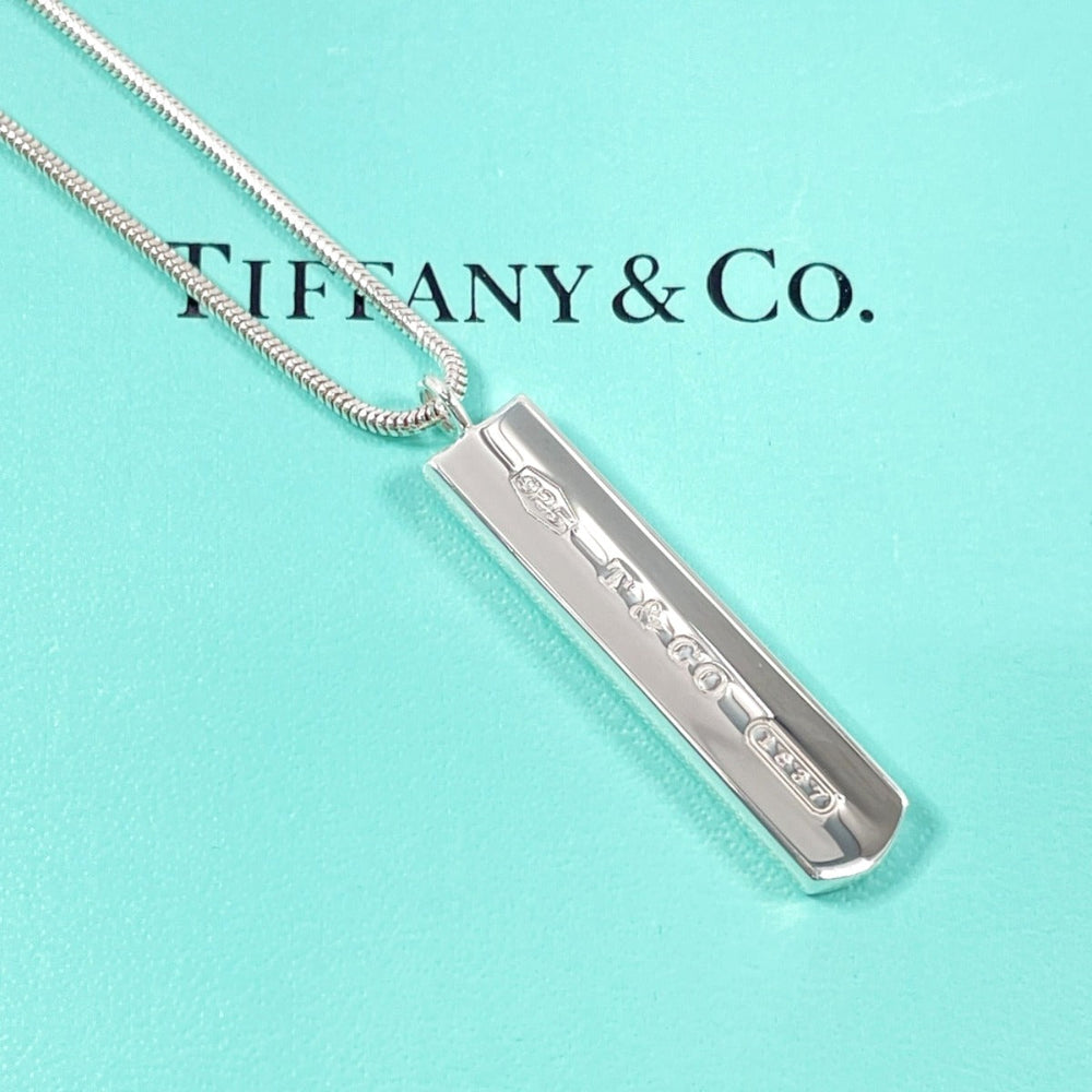 TIFFANY&Co. Necklace Silver925 Silver Bar Pendant 1837