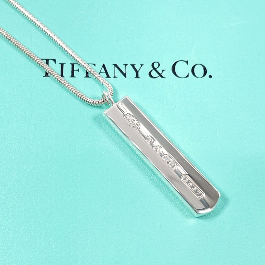 TIFFANY&Co. Necklace Silver925 Silver Bar Pendant 1837