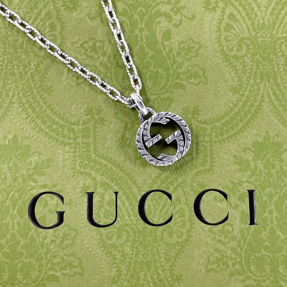 GUCCI Necklace 455307 J8400 0811 Silver925 Silver Interlocking G