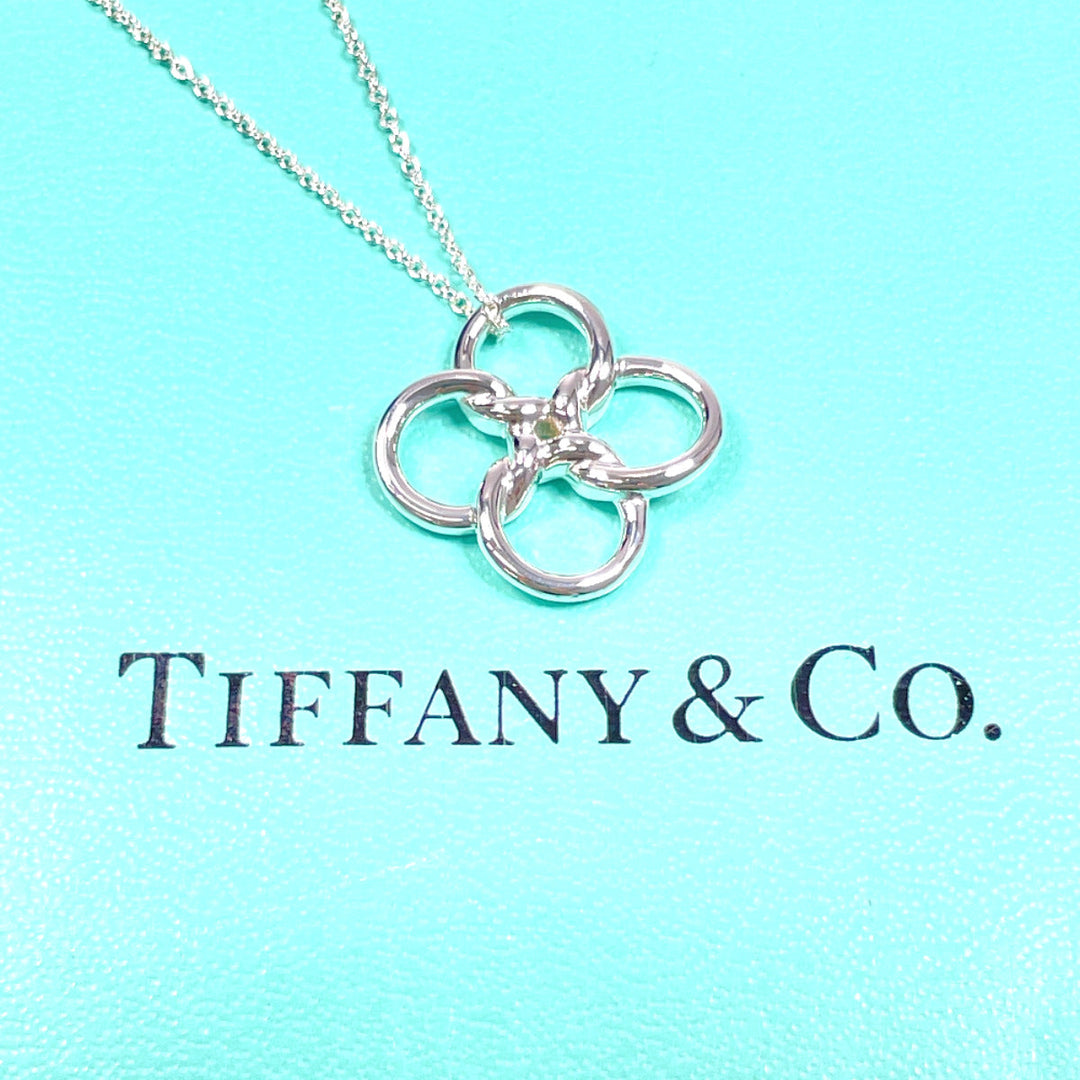 TIFFANY&Co. Necklace Silver925 Silver El Saperetti Quadro Folio Clover