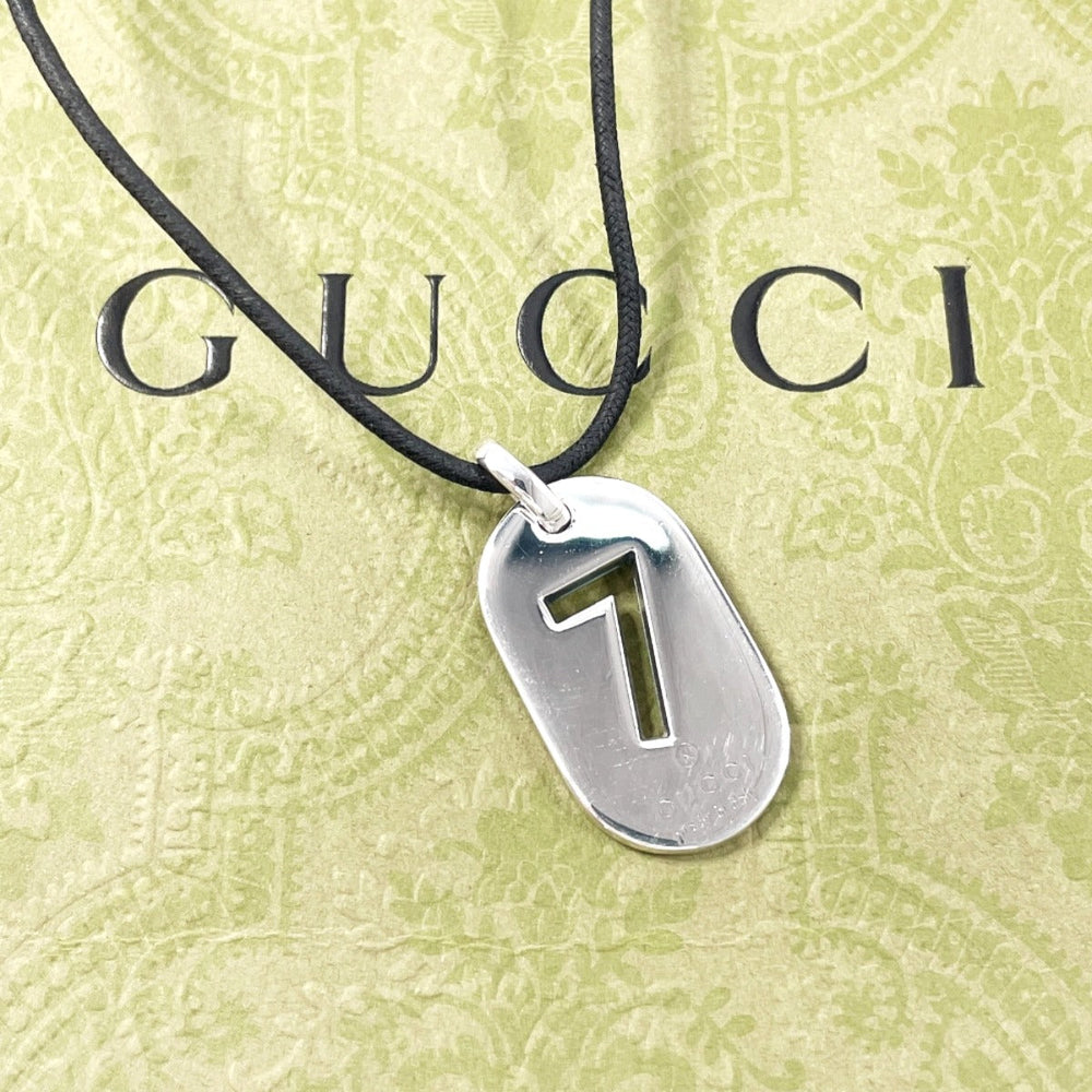 GUCCI Necklace Silver925 Silver No.7 Plate unisex Used Authentic