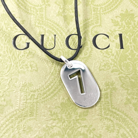 GUCCI Necklace Silver925 Silver No.7 Plate unisex Used Authentic