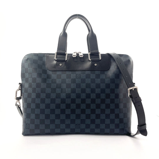 LOUIS VUITTON Business bag N42241 Damier Cobalt black 2WAY Porto Documents Jules mens Used Authentic