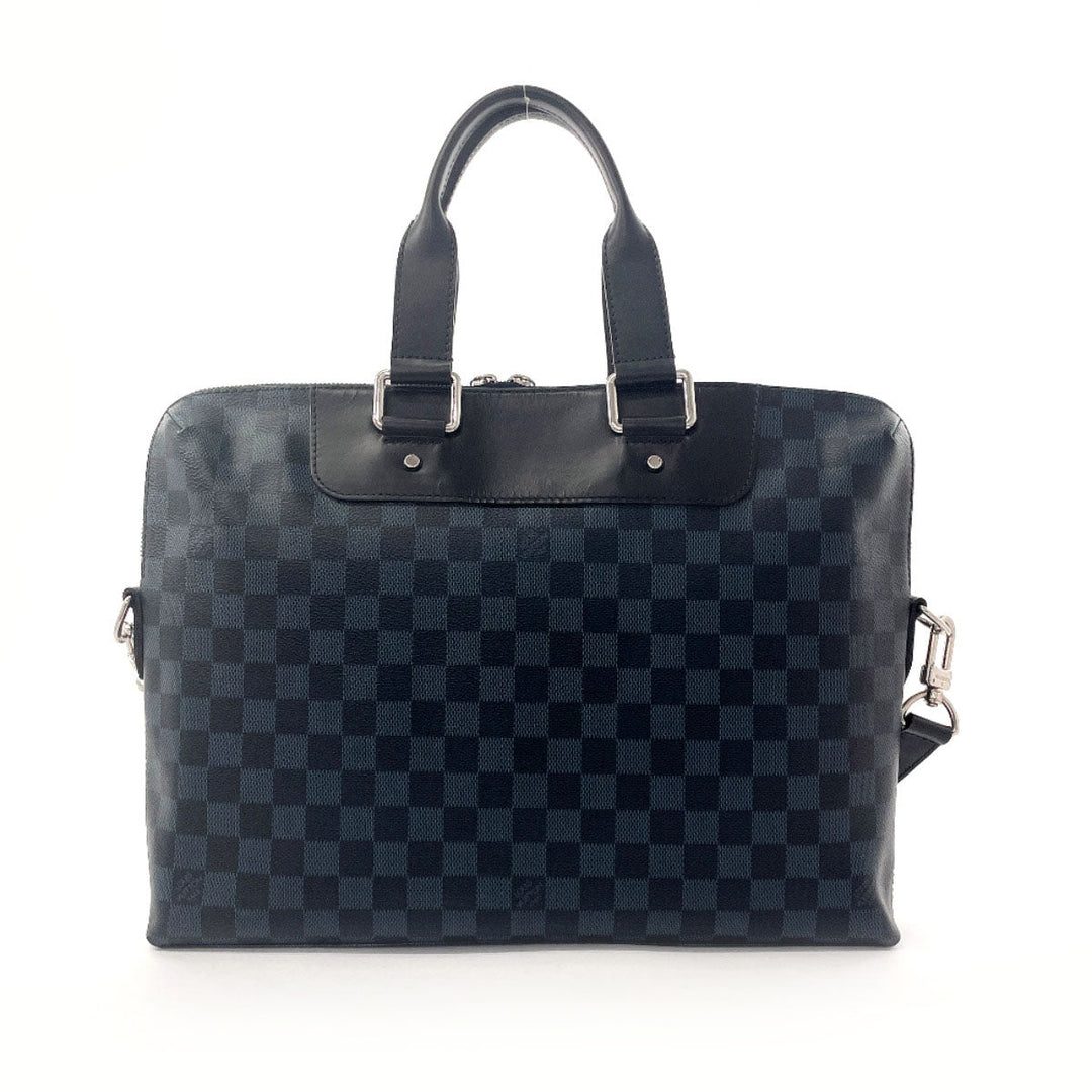 LOUIS VUITTON Business bag N42241 Damier Cobalt black 2WAY Porto Documents Jules mens Used Authentic