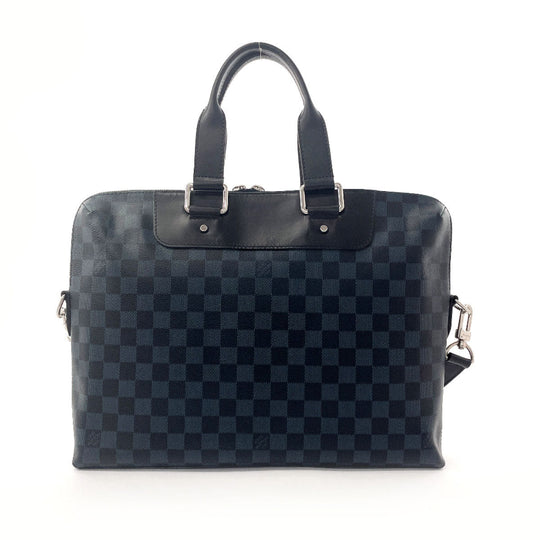 LOUIS VUITTON Business bag N42241 Damier Cobalt black 2WAY Porto Documents Jules mens Used Authentic