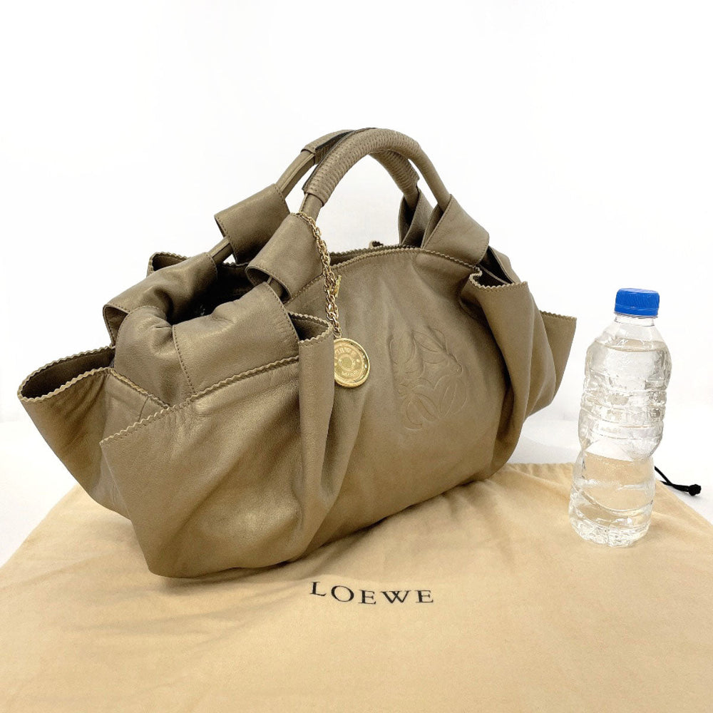 LOEWE Handbag leather gold Nappa Aire