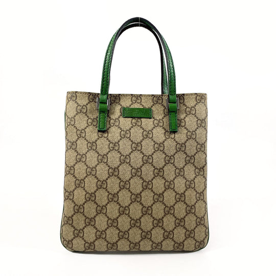 GUCCI Handbag 114600 GG Supreme canvas, leather beige Mini tote Women Used Authentic