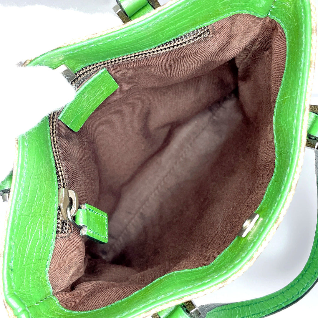 GUCCI Handbag 114600 GG Supreme canvas, leather beige Mini tote Women Used Authentic