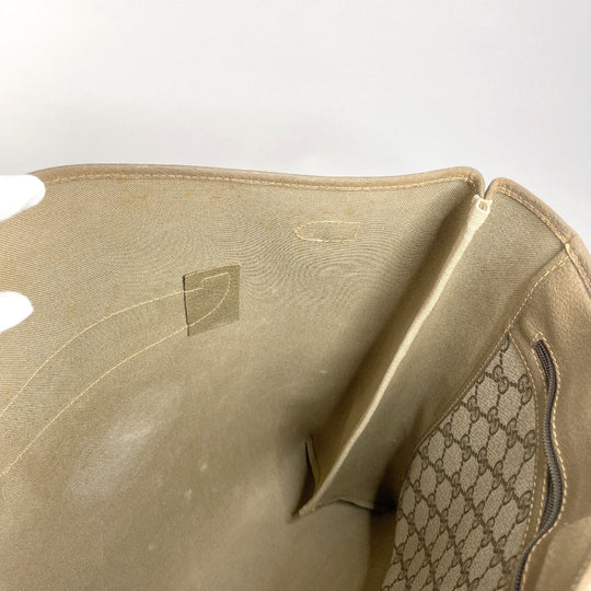 GUCCI Tote Bag 39.02.091 GG Supreme canvas, leather Brown Sherry line Old Gucci