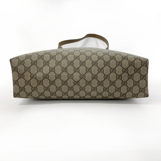 GUCCI Tote Bag 39.02.091 GG Supreme canvas, leather Brown Sherry line Old Gucci