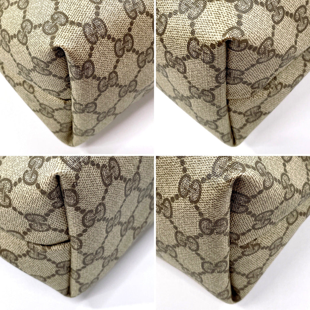 GUCCI Tote Bag 39・02・003 GG Supreme canvas, leather Brown Sherry line Old Gucci