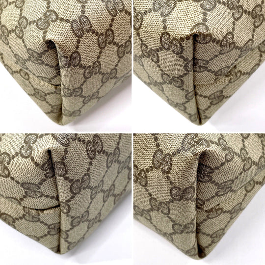 GUCCI Tote Bag 39・02・003 GG Supreme canvas, leather Brown Sherry line Old Gucci