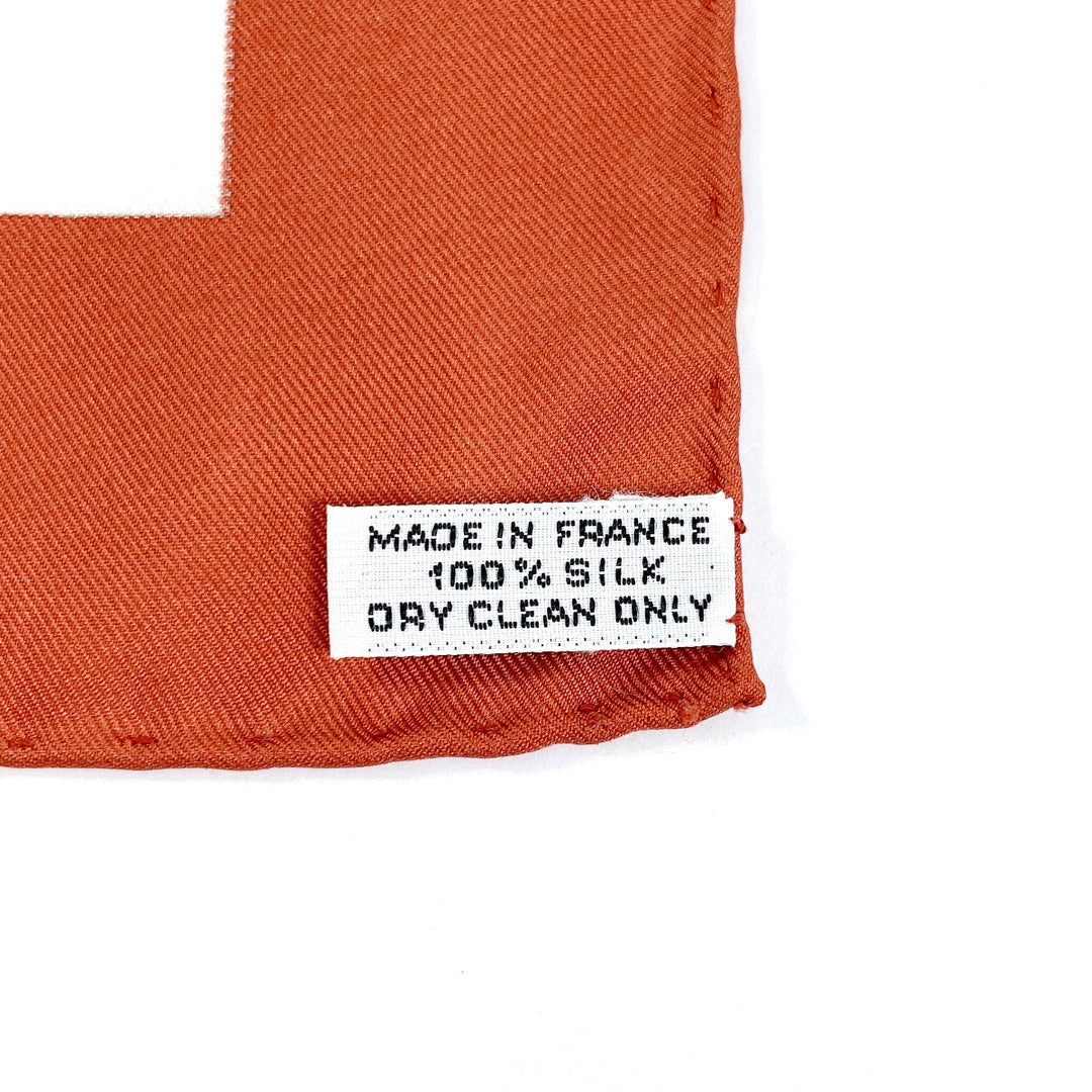 HERMES scarf silk Brown BRIDES de GARA Carre 45