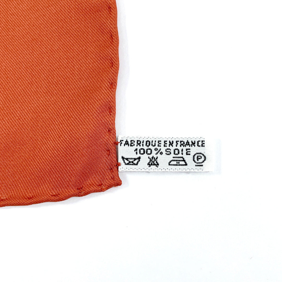 HERMES scarf silk Brown BRIDES de GARA Carre 45