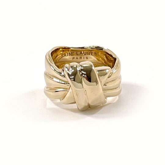 SAINT LAURENT PARIS Ring metal gold Women Used Authentic