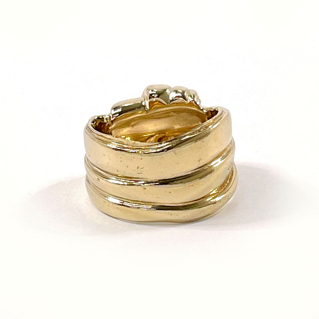 SAINT LAURENT PARIS Ring metal gold Women Used Authentic