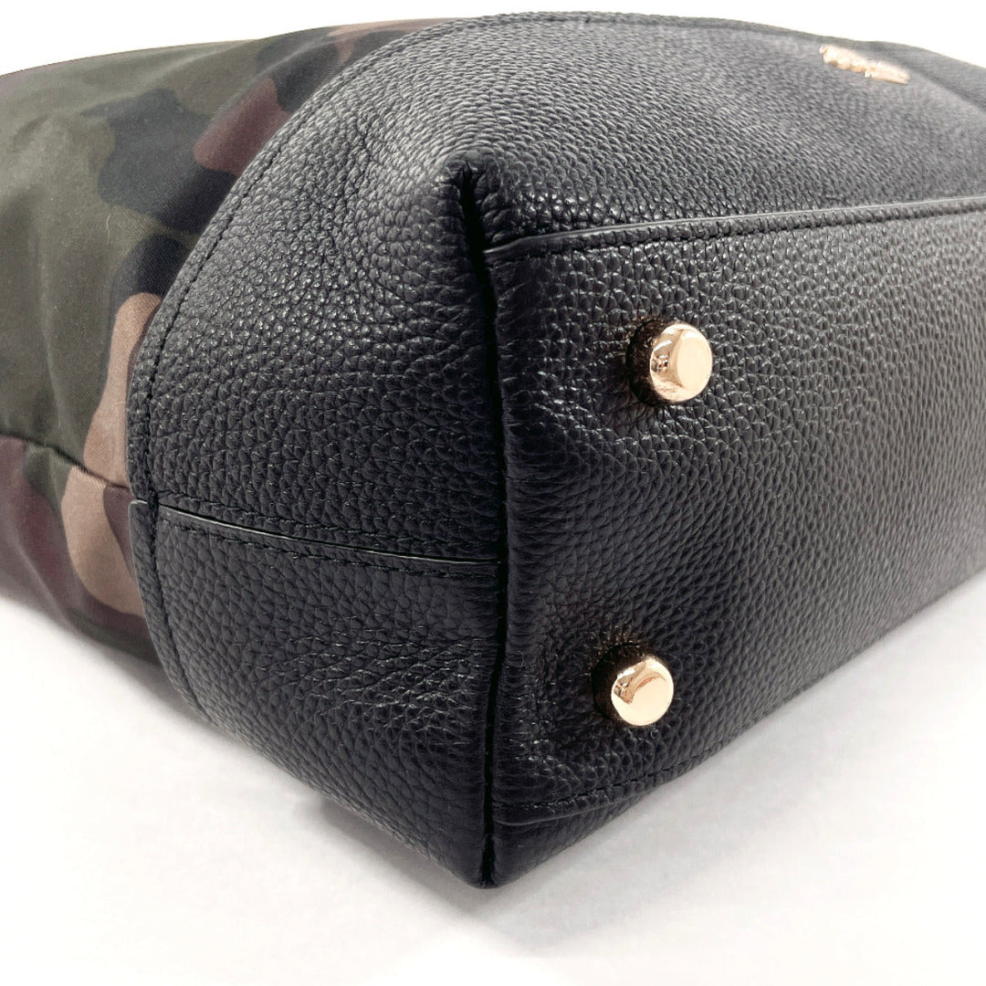 COACH Tote Bag F11847 Nylon black camouflage unisex Used Authentic
