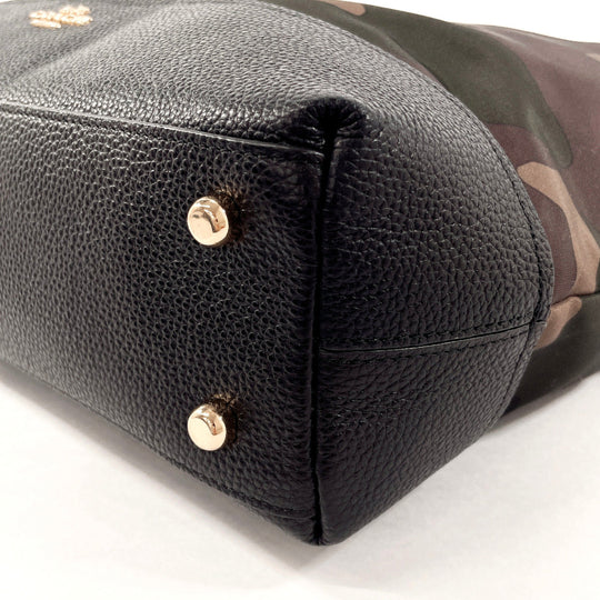 COACH Tote Bag F11847 Nylon black camouflage unisex Used Authentic