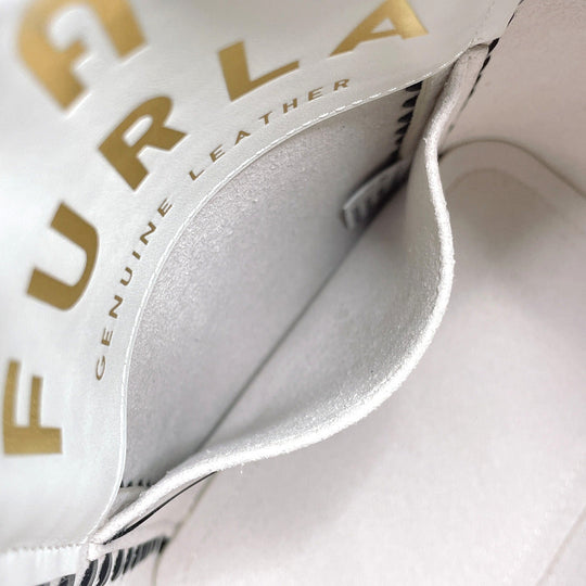 Furla Handbag WB00353 leather white 2WAY Mia Stella Women Used Authentic
