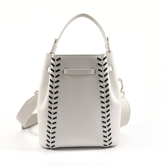Furla Handbag WB00353 leather white 2WAY Mia Stella Women Used Authentic
