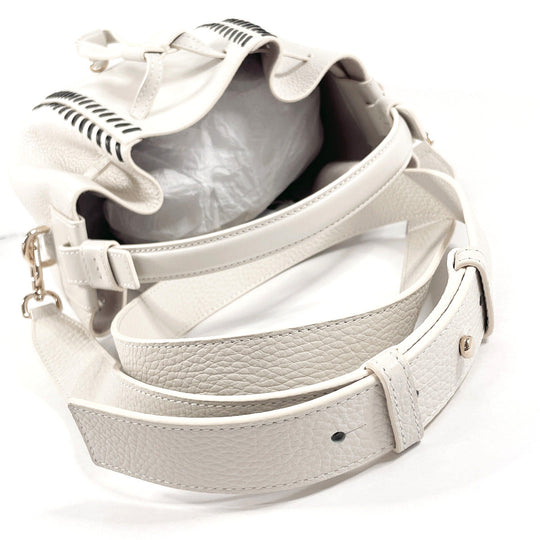 Furla Handbag WB00353 leather white 2WAY Mia Stella Women Used Authentic