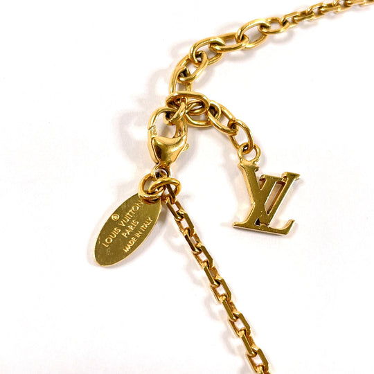 LOUIS VUITTON Necklace M65096 Metal, Swarovski gold Corey Gamble