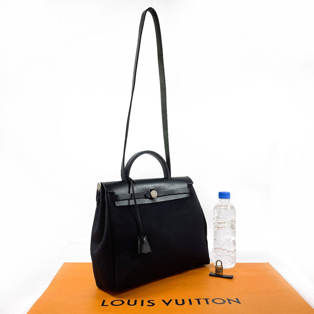 HERMES Handbag Towar Officier black 2WAY Herbag PM