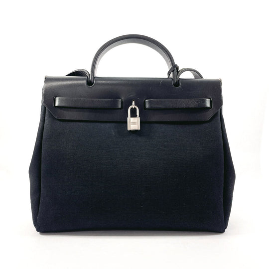 HERMES Handbag Towar Officier black 2WAY Herbag PM