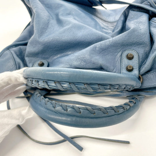 BALENCIAGA Handbag 115748・4245 leather blue The city