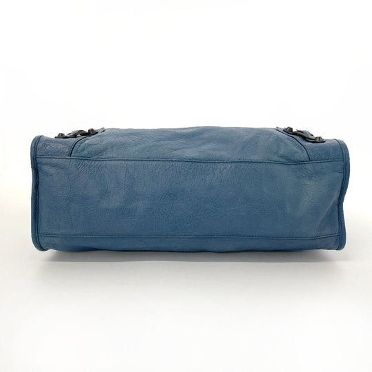 BALENCIAGA Handbag 115748・4245 leather blue The city