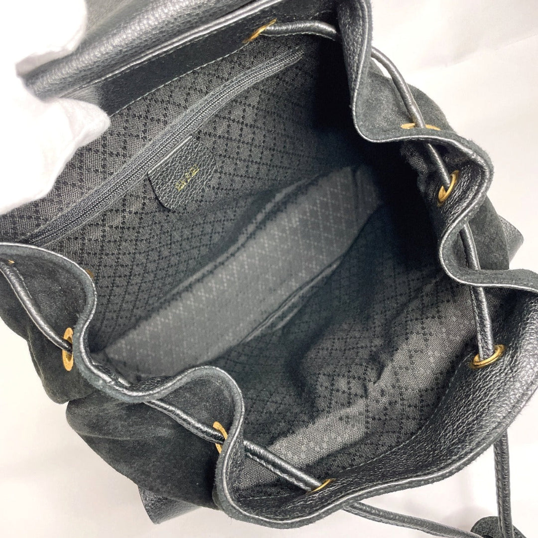GUCCI Backpack 003・1998 Suede, Leather black Bamboo