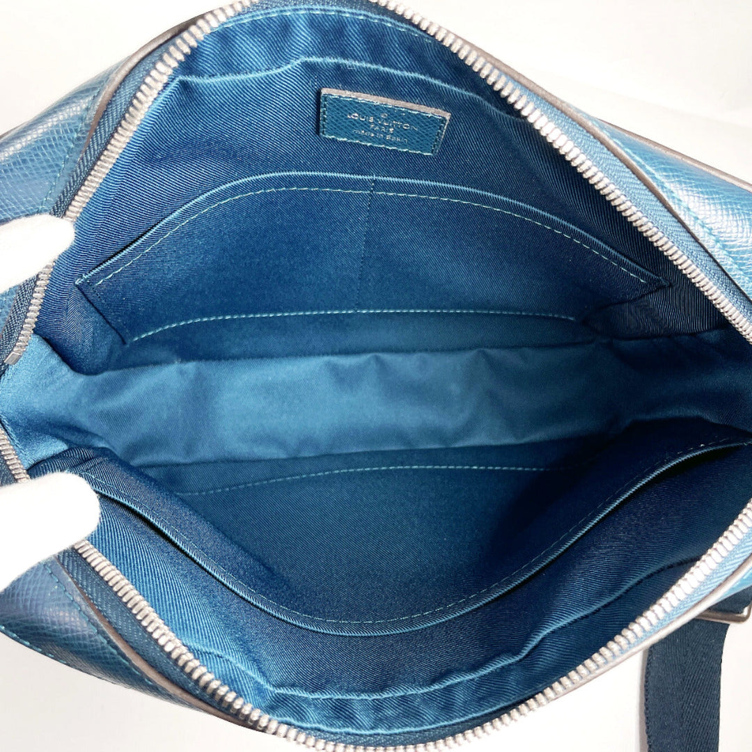 LOUIS VUITTON Shoulder Bag M34411 Taiga blue Anton Messenger PM