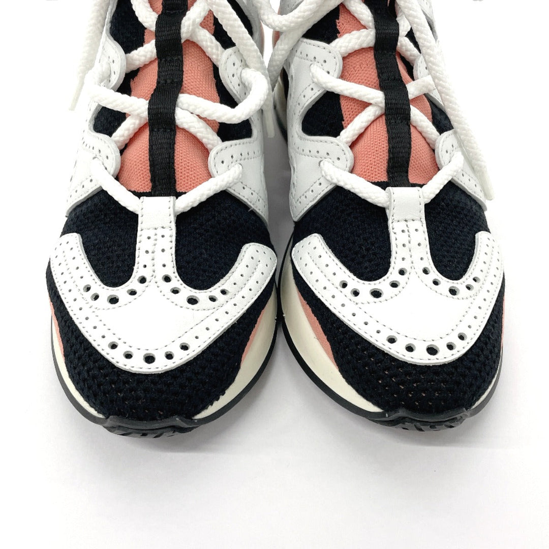 HERMES sneakers Leather, Canvas pink 37