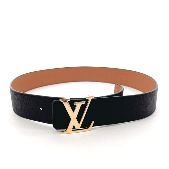LOUIS VUITTON belt M9151 Taurillon Clemence black reversible Sunture LV Initial 34/85